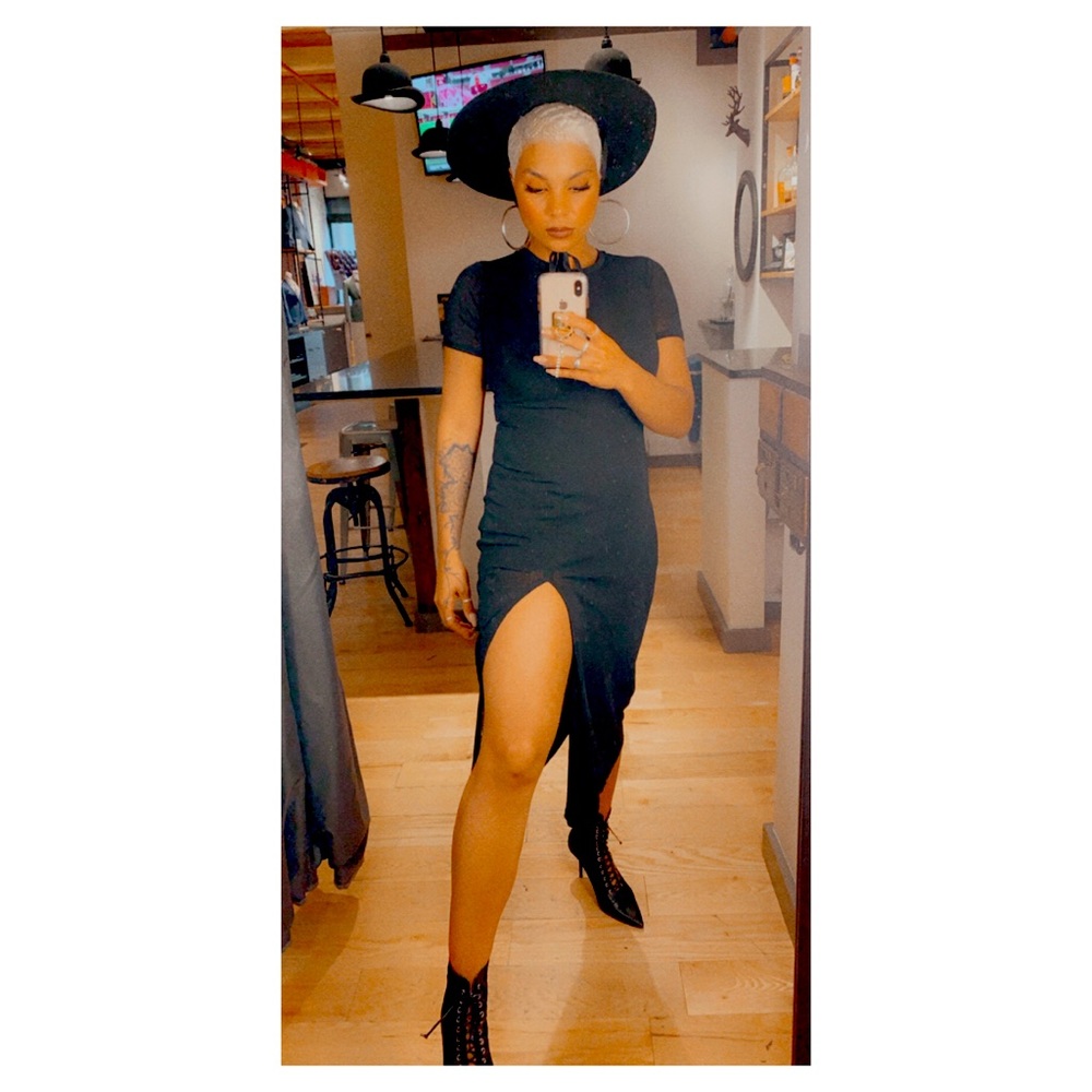 Black Sexy Midi Dress